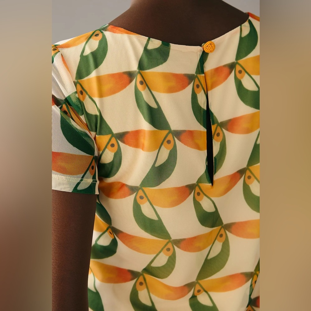 NWT Anthropologie farm Rio printed midi dress summer vacation - Picture 4 of 12